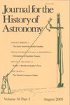 JOURNAL FOR THE HISTORY OF ASTRONOMY